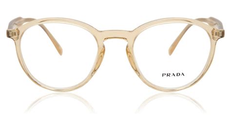 prada 13tv|Prada PR 13TV 01N1O1 Glasses Transparent Amber Yellow.